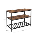 Wyspa kuchenna z 3 półkami i blatem 120x60x90 cm