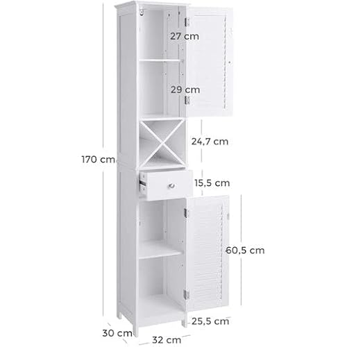 Szafka do przechowywania, biały, 32 cm