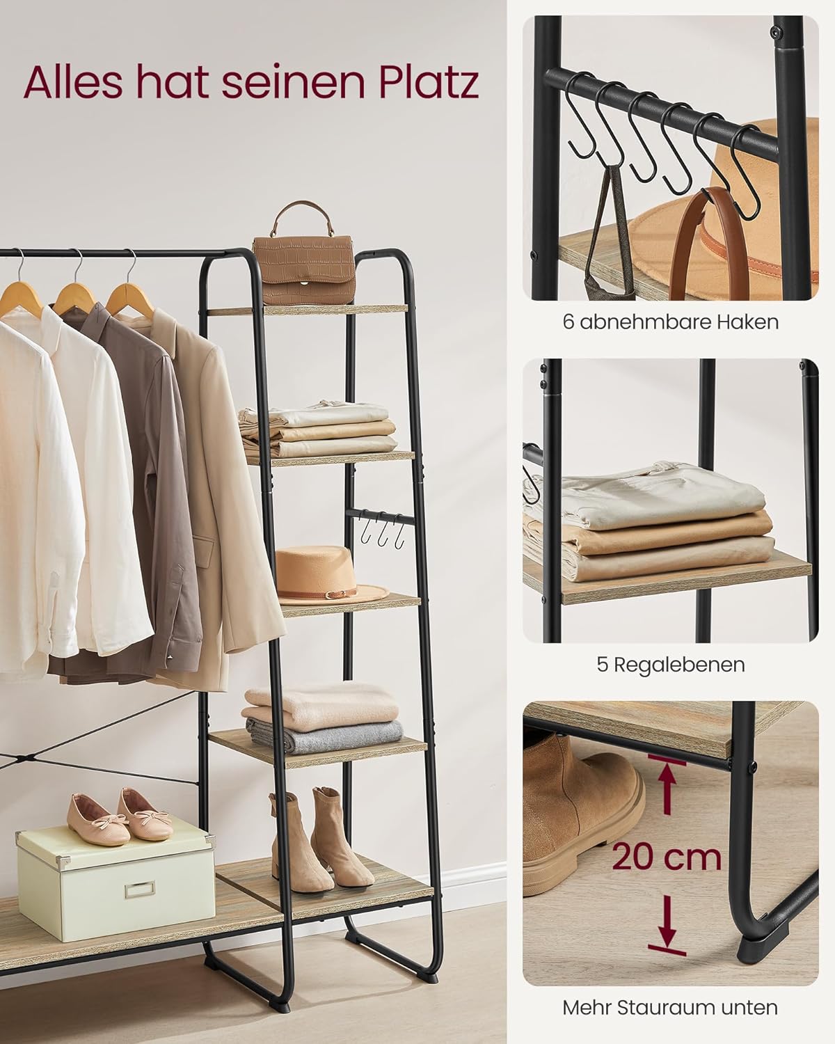Regał na buty, czarny, 120 cm