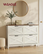 Szafka na buty, rustic white, 127 cm
