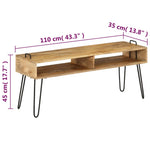 Szafka Pod Telewizor, Lite Drewno Mango, 110 X 35 X 45 Cm