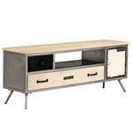 Szafka Pod Telewizor, Lite Drewno Mango I Stal, 120X30X45 Cm