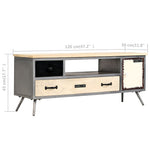 Szafka Pod Telewizor, Lite Drewno Mango I Stal, 120X30X45 Cm