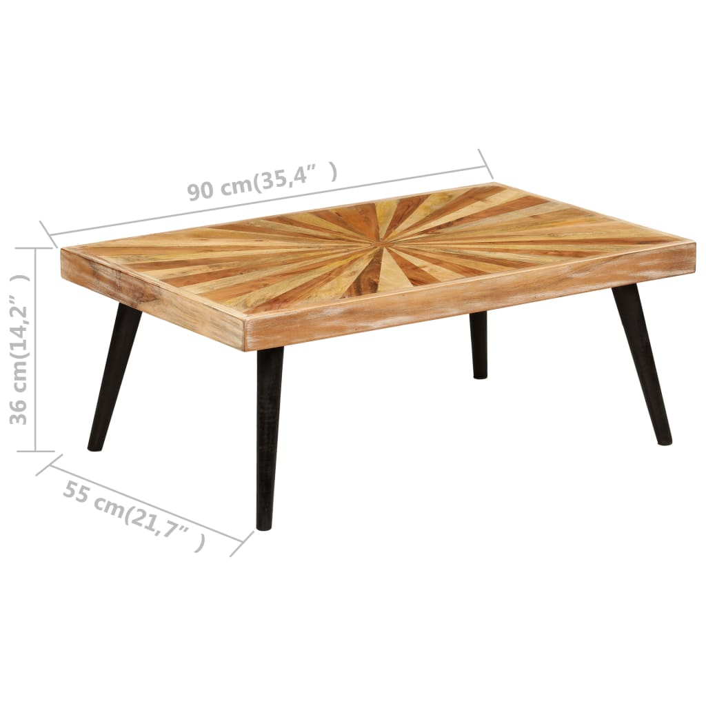 Stolik Kawowy Z Litego Drewna Mango, 90 X 55 X 36 Cm