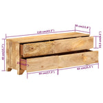Szafka Pod Telewizor, Lite Drewno Mango, 110X30X40 Cm