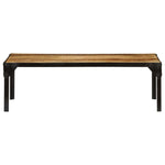 Stolik Kawowy, Surowe Drewno Mango I Stal, 110 Cm