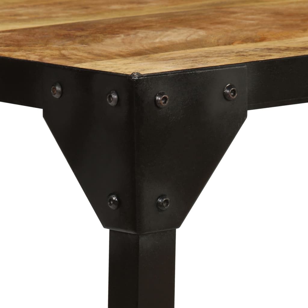 Stolik Kawowy, Surowe Drewno Mango I Stal, 110 Cm