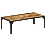 Stolik Kawowy, Surowe Drewno Mango I Stal, 110 Cm