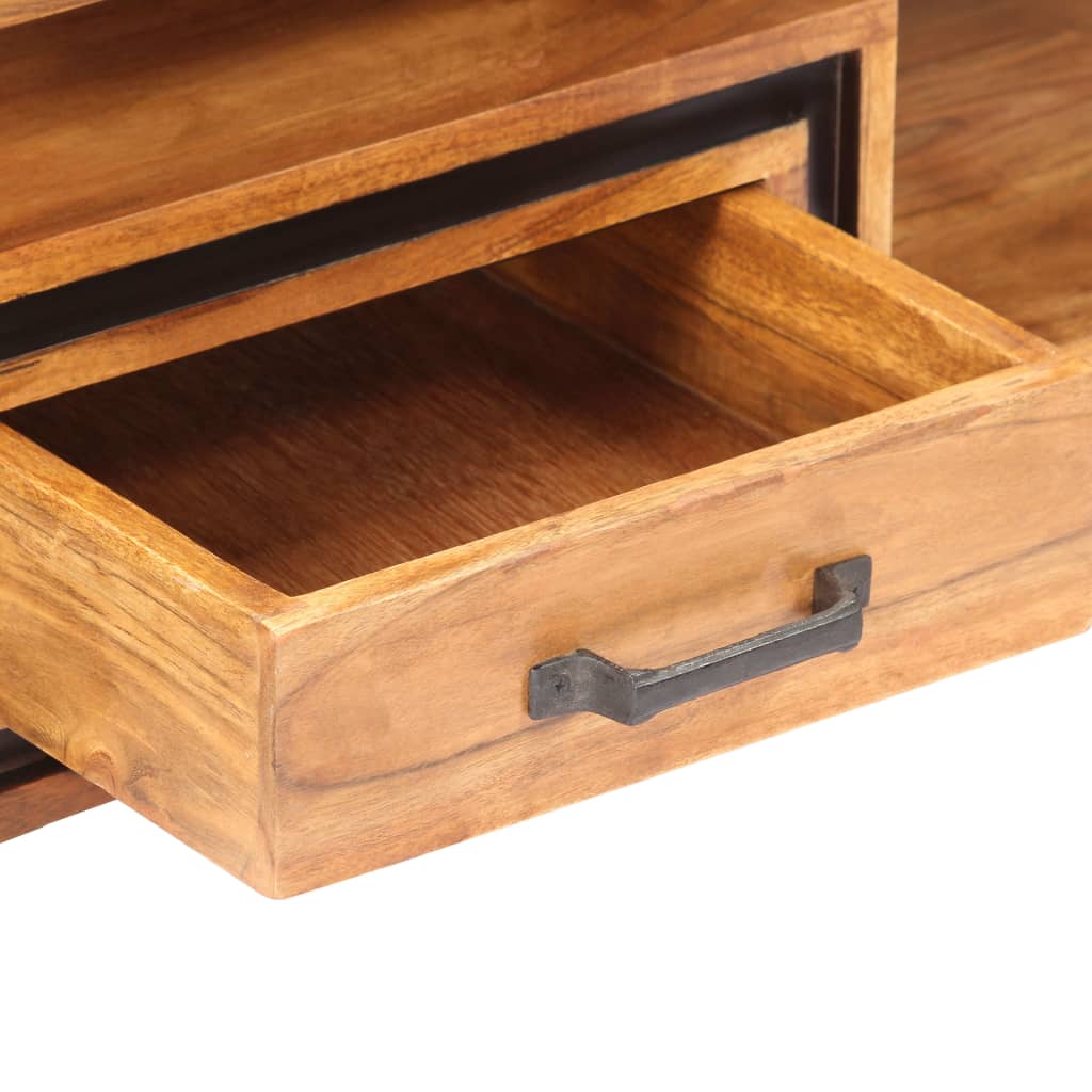 Stolik Kawowy, 100 X 45 X 33 Cm, Lite Drewno Akacjowe