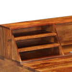 Biurko, 110X55X94 Cm, Lite Drewno Akacjowe I Stal