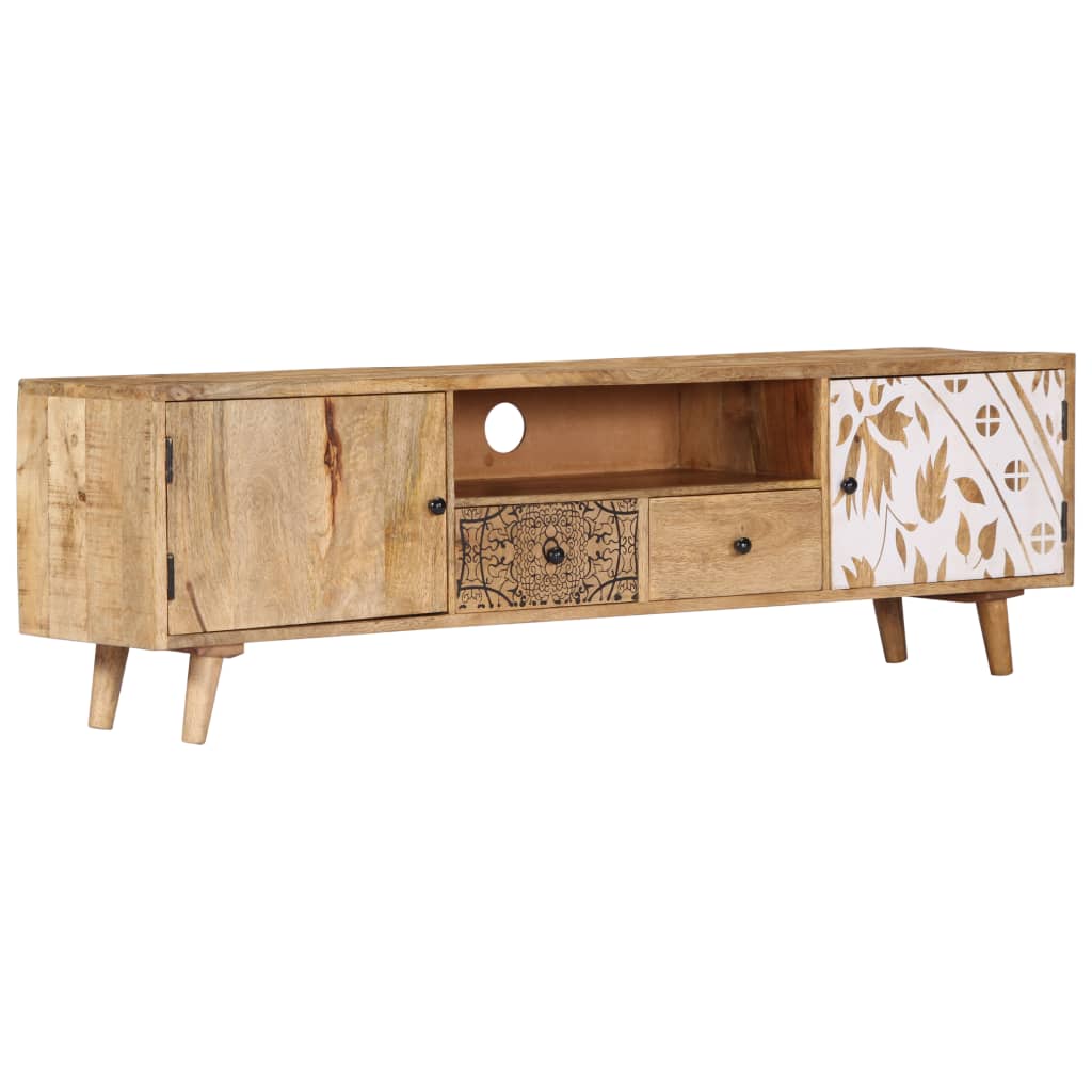 Szafka Pod Tv, 140X30X40 Cm, Lite Drewno Mango