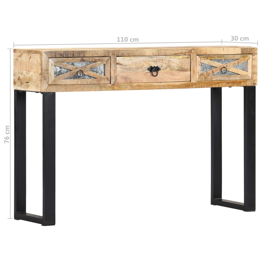 Stolik Typu Konsola, 110X30X76 Cm, Lite Drewno Mango