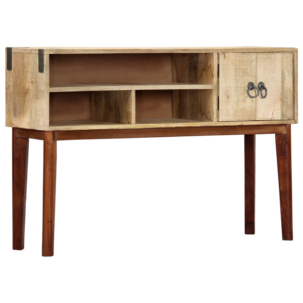 Stolik Konsola, 115X30X76 Cm, Lite Surowe Drewno Mango