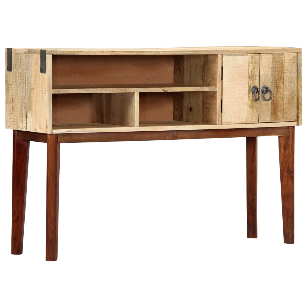 Stolik Konsola, 115X30X76 Cm, Lite Surowe Drewno Mango