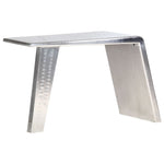 Biurko Aviator, Srebrne, 112 X 50 X 76 Cm, Metalowe