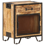 Szafka Nocna, 43X30X51 Cm, Lite, Surowe Drewno Mango