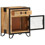 Szafka Nocna, 43X30X51 Cm, Lite, Surowe Drewno Mango