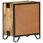 Szafka Nocna, 43X30X51 Cm, Lite, Surowe Drewno Mango