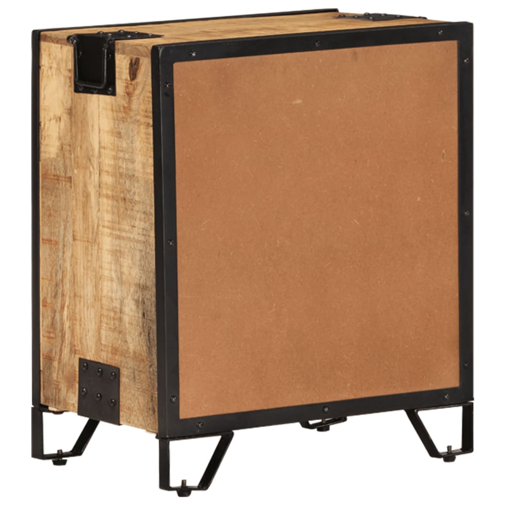 Szafka Nocna, 43X30X51 Cm, Lite, Surowe Drewno Mango
