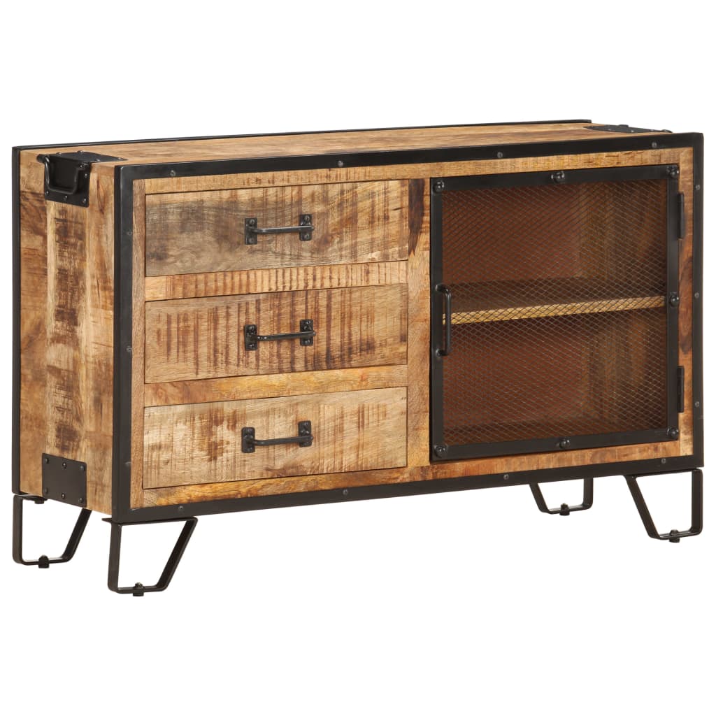 Komoda, 100X31X60 Cm, Lite, Surowe Drewno Mango