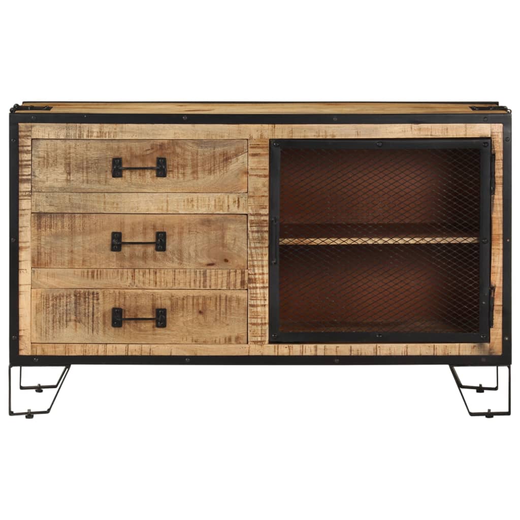 Komoda, 100X31X60 Cm, Lite, Surowe Drewno Mango