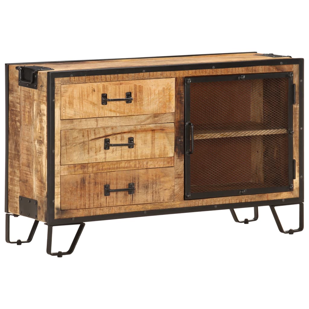 Komoda, 100X31X60 Cm, Lite, Surowe Drewno Mango