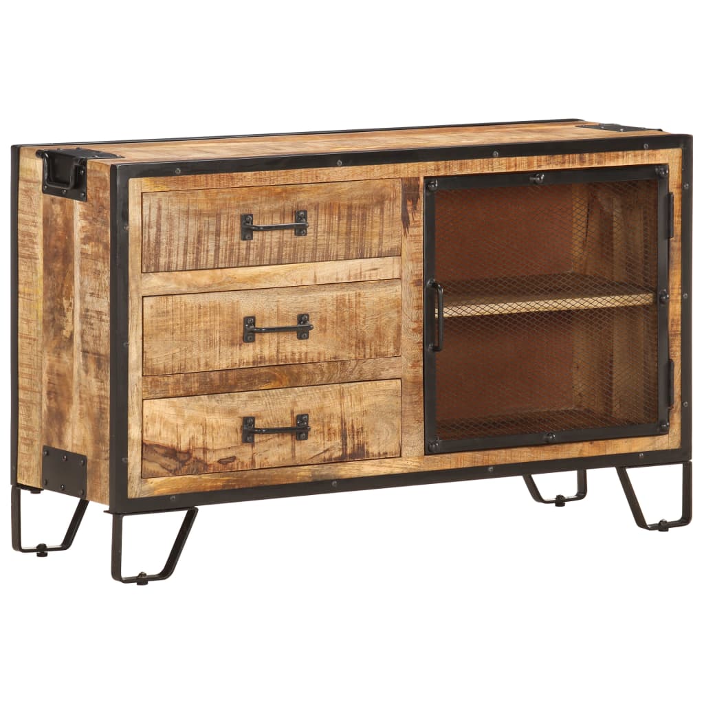 Komoda, 100X31X60 Cm, Lite, Surowe Drewno Mango