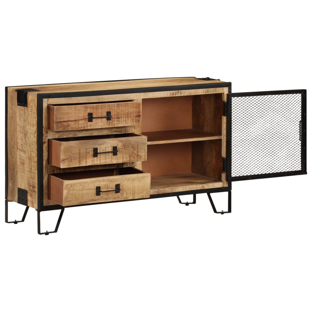 Komoda, 100X31X60 Cm, Lite, Surowe Drewno Mango