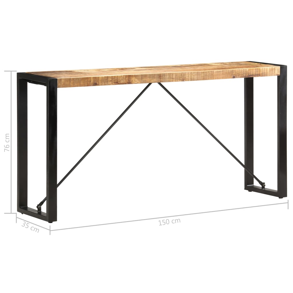 Stolik Typu Konsola, 150 X 35 X 76 Cm, Lite Drewno Mango