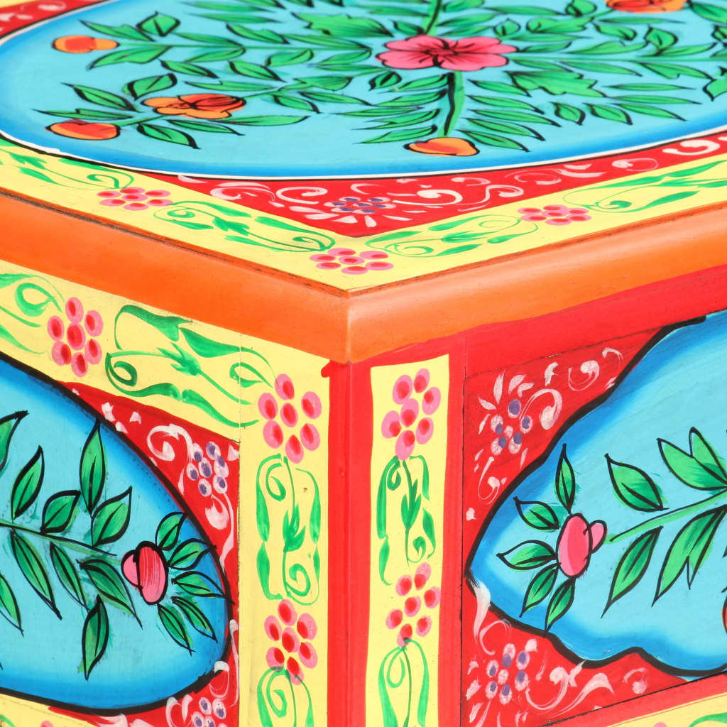 Ręcznie Malowana Konsola, 80X35X75 Cm, Lite Drewno Mango