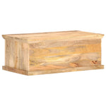 Stolik Kawowy, 90X50X35 Cm, Drewno Mango I Naturalna Trzcina