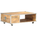 Stolik Kawowy, 89X59X33 Cm, Lite, Surowe Drewno Mango