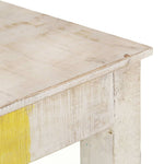Stolik Konsolowy, Biały, 115X35X77 Cm, Surowe Drewno Mango