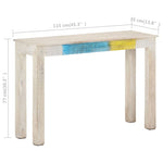 Stolik Konsolowy, Biały, 115X35X77 Cm, Surowe Drewno Mango