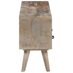 Szafka Pod Tv, Szara, 130X35X51 Cm, Lite, Surowe Drewno Mango