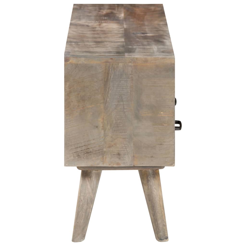 Szafka Pod Tv, Szara, 130X35X51 Cm, Lite, Surowe Drewno Mango