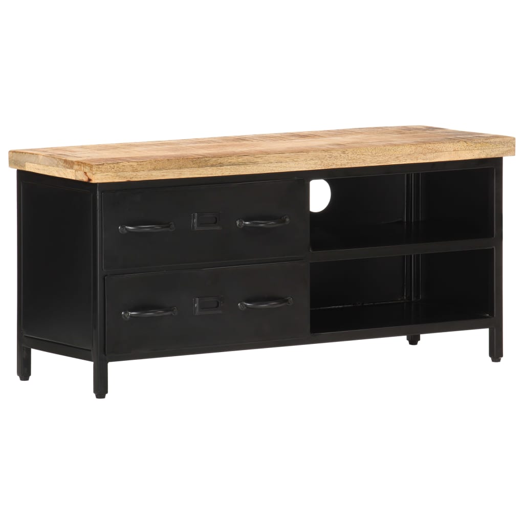 Szafka Pod Tv, 90X30X41 Cm, Surowe Drewno Mango