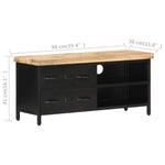 Szafka Pod Tv, 90X30X41 Cm, Surowe Drewno Mango