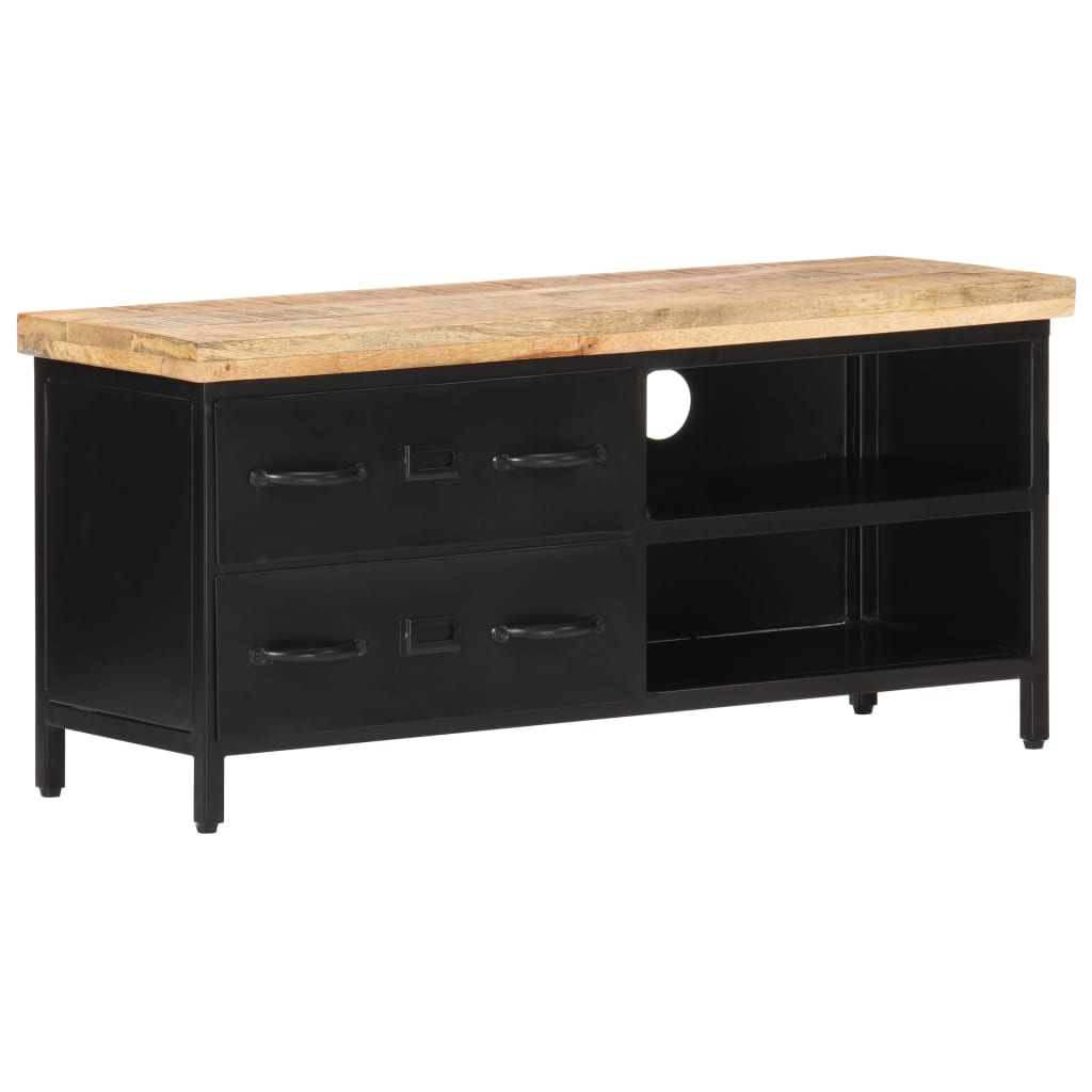 Szafka Pod Tv, 90X30X41 Cm, Surowe Drewno Mango