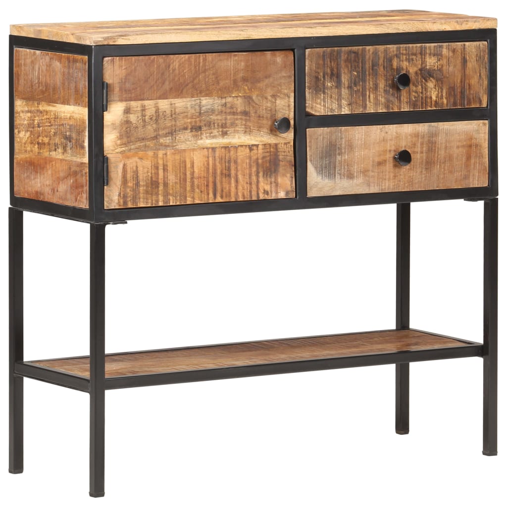 Szafka, 85X30X80 Cm, Surowe Drewno Mango