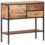 Szafka, 85X30X80 Cm, Surowe Drewno Mango