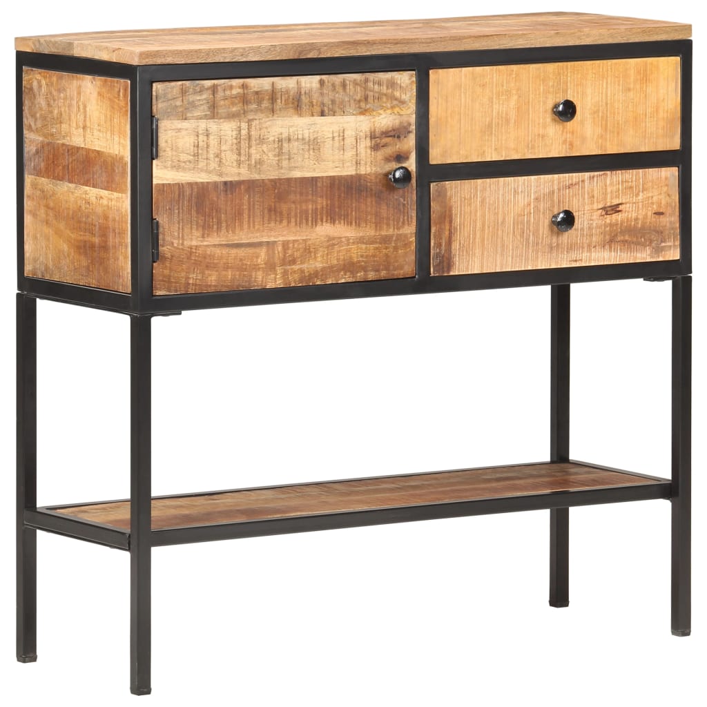 Szafka, 85X30X80 Cm, Surowe Drewno Mango