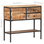 Szafka, 85X30X80 Cm, Surowe Drewno Mango