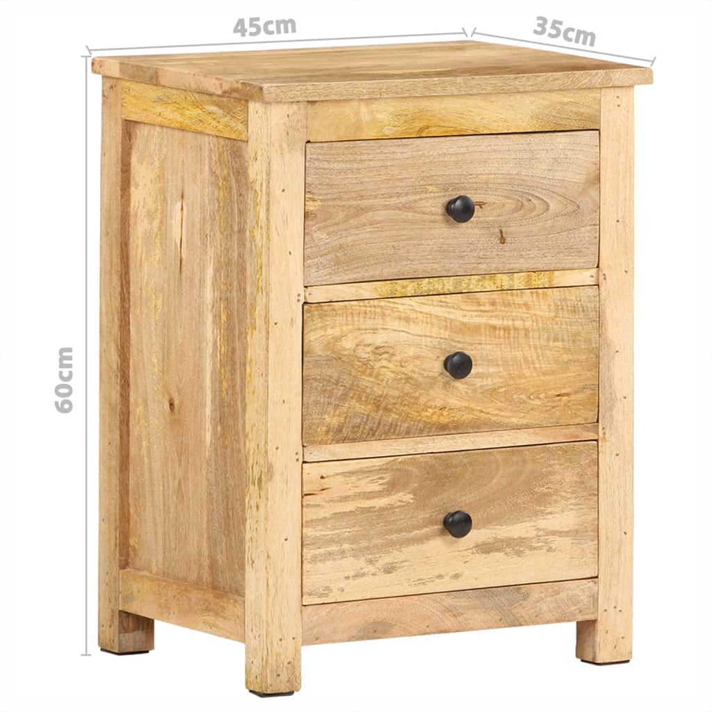 Stolik Nocny, 45X35X60 Cm, Lite Drewno Mango