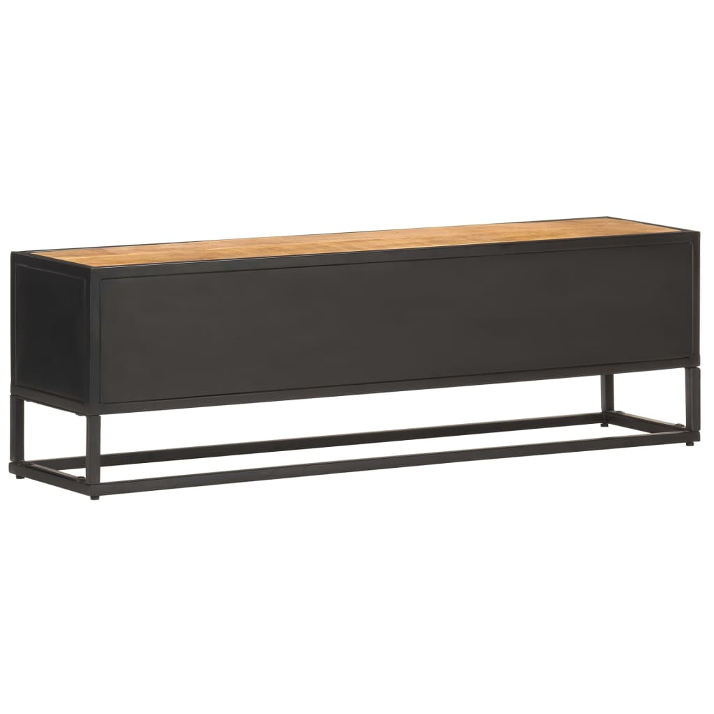 Szafka Tv Z Drzwiczkami, 130X30X40 Cm, Surowe Drewno Mango