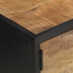 Szafka Tv Z Drzwiczkami, 130X30X40 Cm, Surowe Drewno Mango
