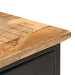 Komoda, 110X30X65 Cm, Lite Surowe Drewno Mango I Stal