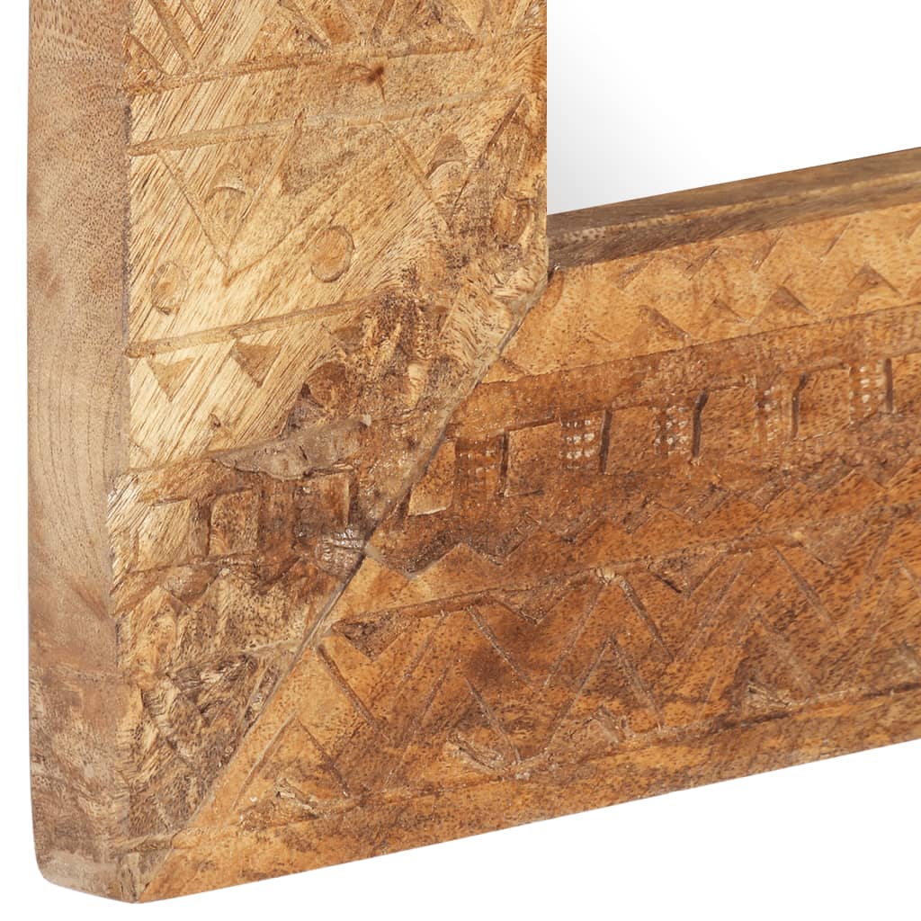 Lustro W Ręcznie Rzeźbionej Ramie, 110X50X2,5 Cm, Drewno Mango