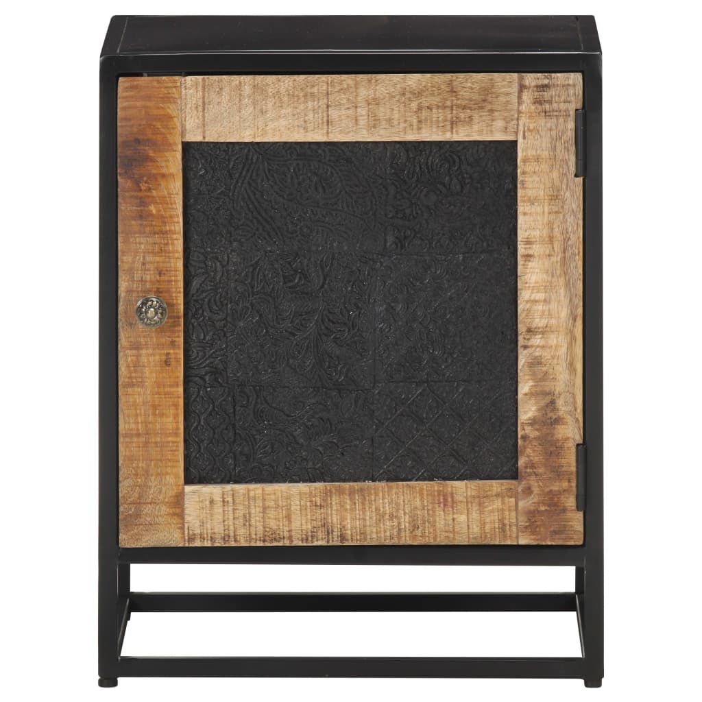 Szafka Nocna, 40X30X50 Cm, Surowe Drewno Mango
