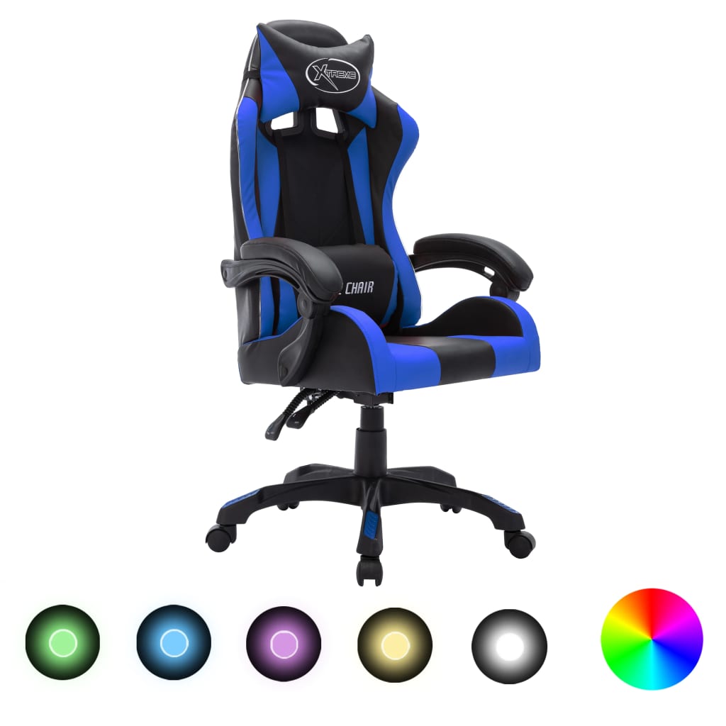 Fotel Dla Gracza Z Rgb Led, , Sztuczna Skóra